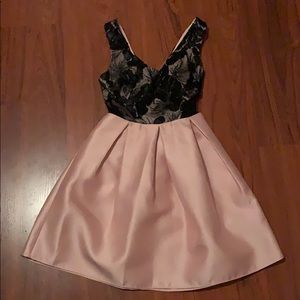 short homecoming dress with see through cut outs